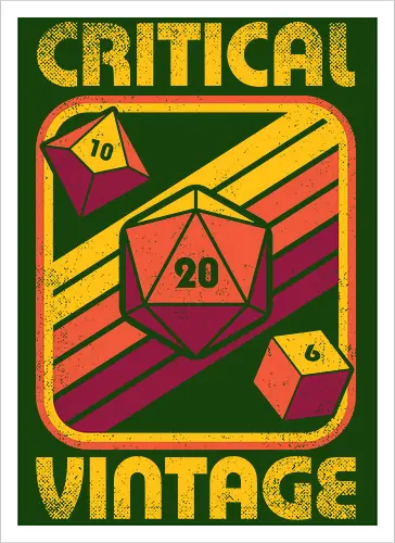 RPG Vintage Critical Dice
