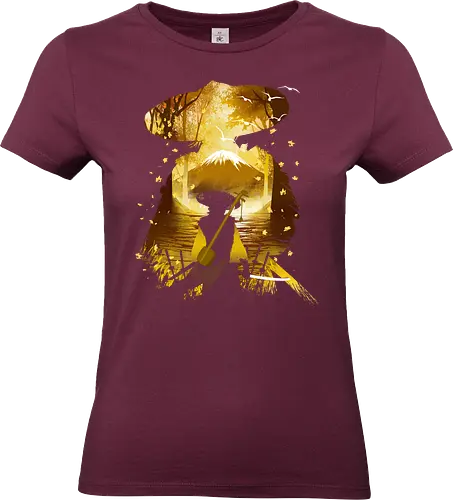 Mount of Yotei Warrior - horror, zombies, anime, kawai, hill, nature, video games, gaming, games gamers, japan, japanese, silent, landscape - Standard T-Shirt (Women)