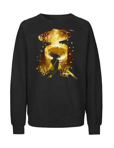 Mount of Yotei Warrior - horror, zombies, anime, kawai, hill, nature, video games, gaming, games gamers, japan, japanese, silent, landscape - Fairtrade Sweatshirt