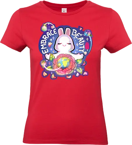 Embrace Beauty - bunny, pride, liebe, beauty, embrace, Peony, diversity, cute, positive, comic, affirmation - Standard T-Shirt (Women)