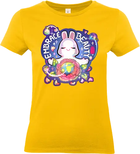 Embrace Beauty - bunny, pride, liebe, beauty, embrace, Peony, diversity, cute, positive, comic, affirmation - Standard T-Shirt (Women)