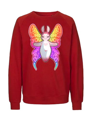 Be who you want to be - Butterfly - bunny, pride, liebe, beauty, embrace, diversity, cute, positive, comic, affirmation, Schmetterling - Fairtrade Sweatshirt