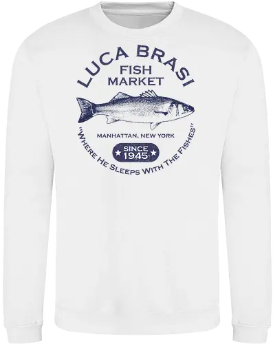 Luca Brasi Fish Market - Since 1945  - retro, vintage, vito corleone, 70s movies, classic movies, movie, the godfather, 70s, coppola, corleone, cult classic, cult movies, film, gangster, mafia - Sweatshirt