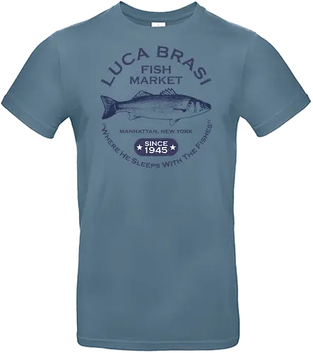 Luca Brasi Fish Market - Since 1945  - retro, vintage, vito corleone, 70s movies, classic movies, movie, the godfather, 70s, coppola, corleone, cult classic, cult movies, film, gangster, mafia - Standard T-Shirt