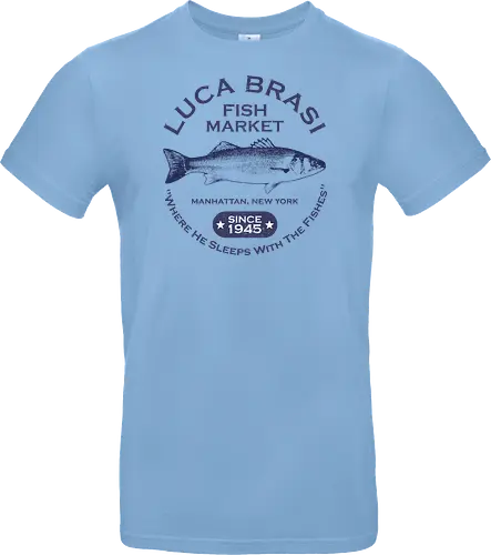 Luca Brasi Fish Market - Since 1945  - retro, vintage, vito corleone, 70s movies, classic movies, movie, the godfather, 70s, coppola, corleone, cult classic, cult movies, film, gangster, mafia - Standard T-Shirt