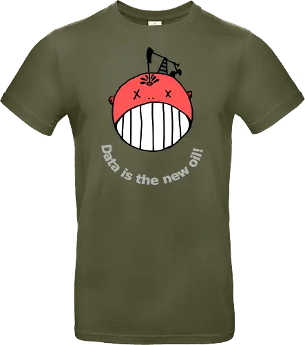 Data is the new oil, helle Schrift