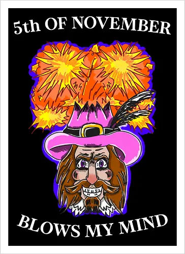 5. November Lustige Feier Guy Fawkes Bonfire Night