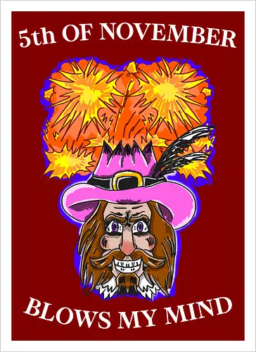 5. November Lustige Feier Guy Fawkes Bonfire Night