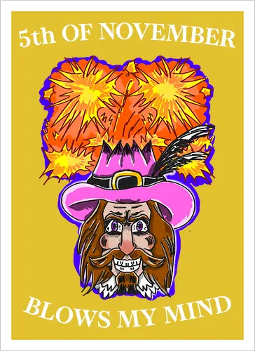 5. November Lustige Feier Guy Fawkes Bonfire Night