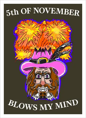5. November Lustige Feier Guy Fawkes Bonfire Night