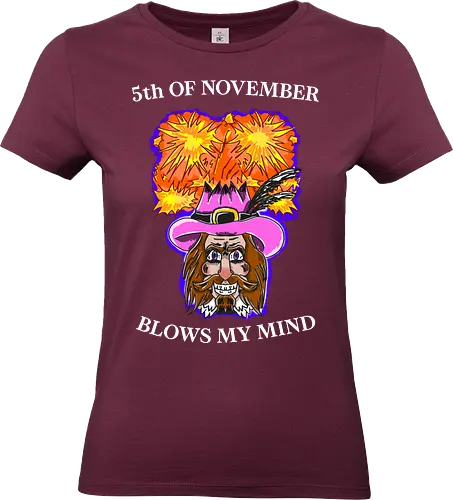 5. November Lustige Feier Guy Fawkes Bonfire Night - November, Guy Fawkes, Bonfire Night, Feuerwerk, Ironisch, Lustig, Humor, Spaß, Feier, Party, Britisch, Tradition, Maske, Kult, Geschichte, Erinnerung, Scherz, Witzig, Parodie, Kostüm, Comic, Festival, Herbst, Spaßiges Motiv, Kultfigur - Standard T-Shirt (Women)