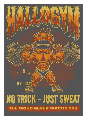 HalloGym - No Trick Just Sweat Gym Halloween Tee for Fitness Lovers