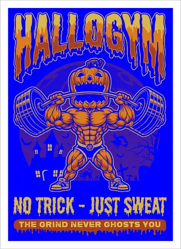 HalloGym - No Trick Just Sweat Gym Halloween Tee for Fitness Lovers