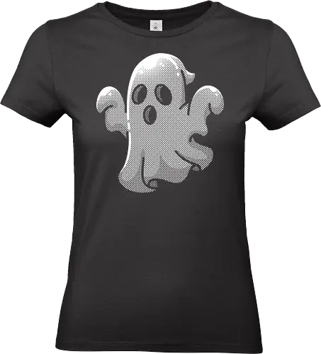 Transparent Ghost - creepy, party, simple, ghost, transparent, halloween, horror, scary, spooky, pumpkin, witch, funny, boo, cute, aesthetic - Standard T-Shirt (Women)