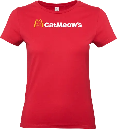Cat Meow's Vintage Art - cat, woman, food, fast food, funny quote, mashup, funny, funny pop, funnytee, gaming, geek, humor, joke, meme, memes, nerd, parody, television, vintage - Standard T-Shirt (Women)