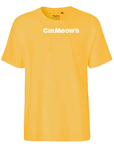 Cat Meow's Vintage Art - cat, woman, food, fast food, funny quote, mashup, funny, funny pop, funnytee, gaming, geek, humor, joke, meme, memes, nerd, parody, television, vintage - Fairtrade T-Shirt