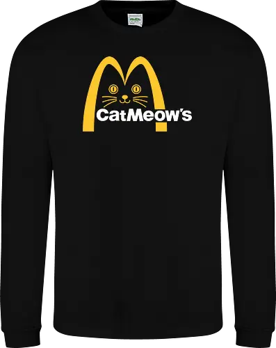 Cat Meow's Parody Art - cat, woman, food, fast food, funny quote, mashup, funny, funny pop, funnytee, gaming, geek, humor, joke, meme, memes, nerd, parody, television, vintage - Sweatshirt