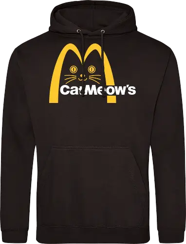 Cat Meow's Parody Art - cat, woman, food, fast food, funny quote, mashup, funny, funny pop, funnytee, gaming, geek, humor, joke, meme, memes, nerd, parody, television, vintage - Standard Hoodie