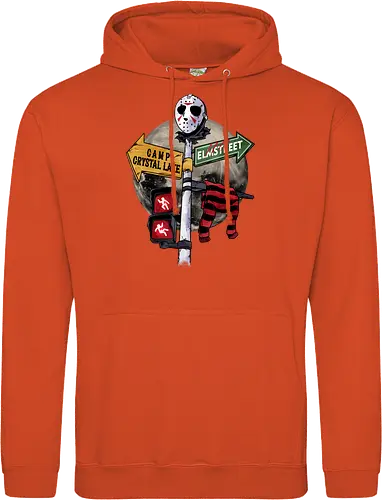 curse land - horror, halloween, jasonvoorhees, freddy krueger, friday13th, horror movies, slasher, halloween town, hocus pocus, elmstreet, nightmare - Standard Hoodie