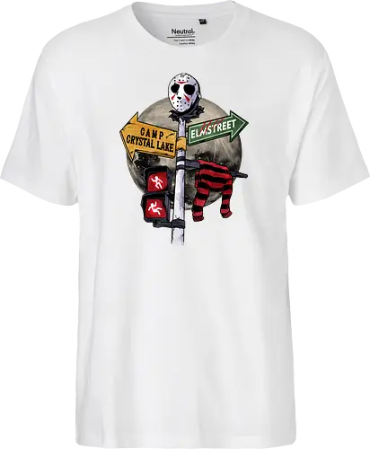 curse land - horror, halloween, jasonvoorhees, freddy krueger, friday13th, horror movies, slasher, halloween town, hocus pocus, elmstreet, nightmare - Fairtrade T-Shirt