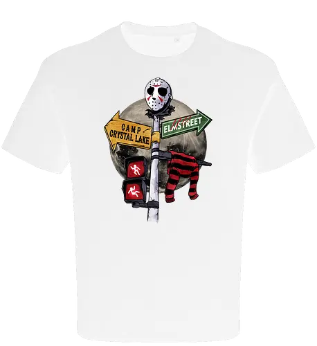 curse land - horror, halloween, jasonvoorhees, freddy krueger, friday13th, horror movies, slasher, halloween town, hocus pocus, elmstreet, nightmare - Oversize T-Shirt