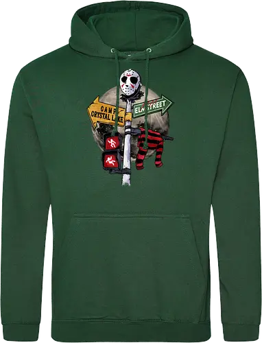 curse land - horror, halloween, jasonvoorhees, freddy krueger, friday13th, horror movies, slasher, halloween town, hocus pocus, elmstreet, nightmare - Standard Hoodie