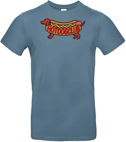 Hot Dog Club Dachshund - Hot Dog Club, dachshund, wiener dog, sausage dog, funny food, dog lover, hot dog, food art, clever graphic, t-shirt design, art print, minimalist, quirky humor, foodie, fast food - Standard T-Shirt