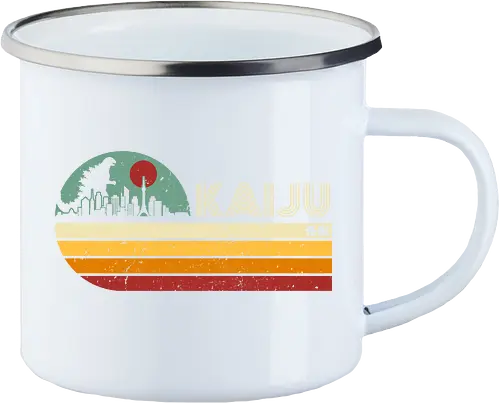 Kaiju vintage - anime, manga, japan, japanese art, retro, vintage, terror movie, great monster, king of the monsters, kaiju, Kaiju - Enamel Mug