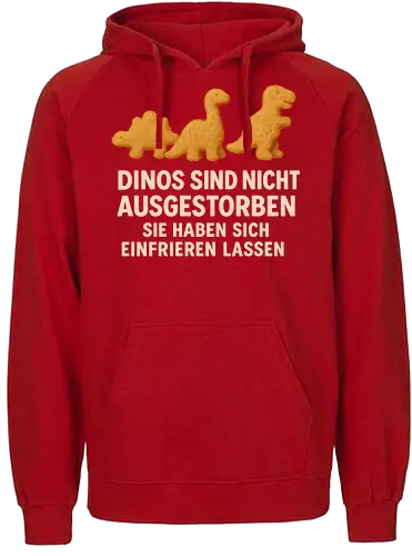 NuggetFront - Simlow, Twitch, Streamer, Katze, Chaos, Liebe, Herz, Dino - Fairtrade Hoodie