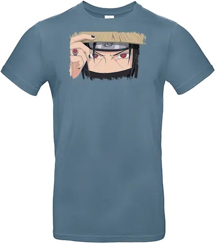  Itachi Uchiha: Sharingan Stare - geek art, intense gaze, ninja, villain, iconic anime, Itachi Uchiha, Sharingan, Mangekyō Sharingan, Akatsuki, Shinobi, Uchiha, fan art, t-shirt design, art print, cool anime art - Standard T-Shirt