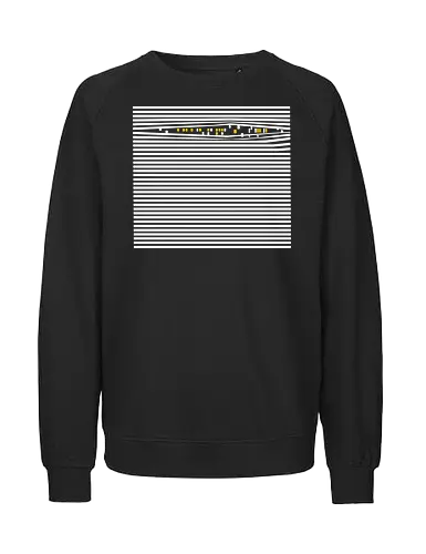 City Never Sleeps - minimal, minimalism, winter, city, cityscape, cities, city life, night life, night, art - Fairtrade Sweatshirt