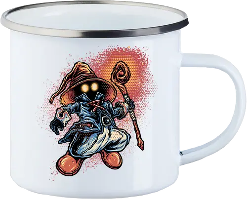 Legend of the Black Mage - Gaming, gamer, video games, Japanese, fantasy, series, video game - Enamel Mug