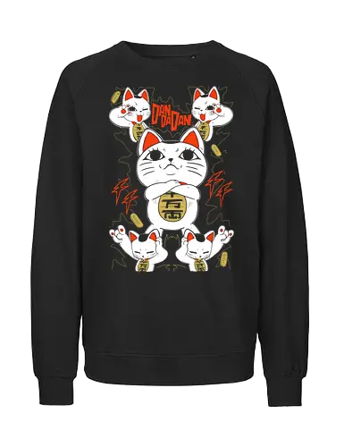 Turbo Granny - Dandadan - Kawaii, Anime, Manga, Tokyo, Angry, Japanese Art, Aesthetic, Manga Style, Zylixzen, Aggressive, Gamer, Otaku, Gift, Cool, Cat, Maneki neko - Fairtrade Sweatshirt
