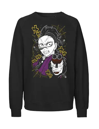 Genya Shinazugawa Demon -  Slayer - Kawaii, Demon, Anime, Manga, Tokyo, Angry, Japanese Art, Aesthetic, Manga Style, Zylixzen, Aggressive, Gamer, Otaku, Gift, Cool - Fairtrade Sweatshirt