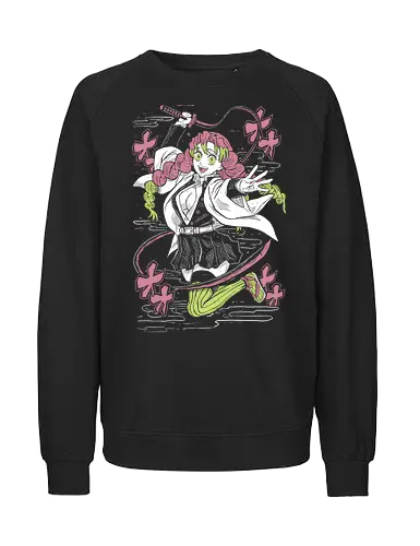 Mitsuri Kanroji Demon - Slayer - Kawaii, Demon, Anime, Manga, Tokyo, Angry, Japanese Art, Aesthetic, Manga Style, Zylixzen, Aggressive, Gamer, Otaku, Gift, Cool - Fairtrade Sweatshirt