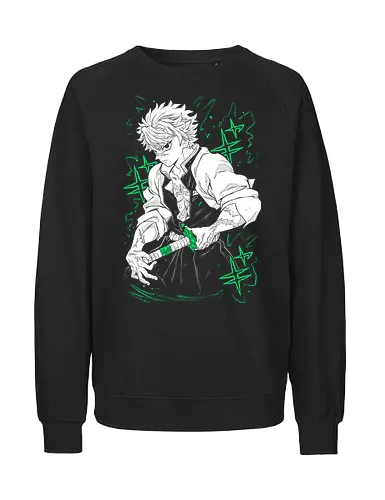 Sanemi Shinazugawa Demon - Slayer - Kawaii, Demon, Anime, Manga, Tokyo, Angry, Japanese Art, Aesthetic, Manga Style, Zylixzen, Aggressive, Gamer, Otaku, Gift, Cool - Fairtrade Sweatshirt