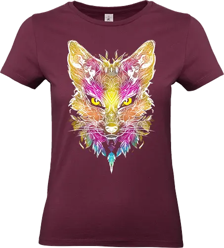 Mystical fox - fox, ornamental, nature, flowers, decorative, surreal - Standard T-Shirt (Women)