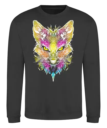 Mystical fox - fox, ornamental, nature, flowers, decorative, surreal - Sweatshirt