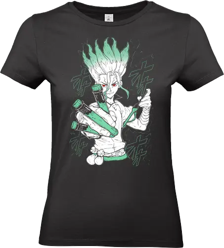 Senku Ishigami - Dr.Stone - Kawaii, Anime, Manga, Tokyo, Angry, Japanese Art, Aesthetic, Manga Style, Zylixzen, Aggressive, Gamer, Otaku, Gift, Cool - Standard T-Shirt (Women)