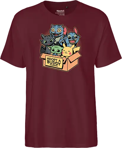 Adopt Geek Pet - Video Game, Game, Japanese, Korean, Tv Show, Animation, Tiger, Viking, Dragon, Cute, Pet, Animal, Adoption, Adopt, Pet Adoption, Buddy, Kpop, rat, extraterrestrial - Fairtrade T-Shirt