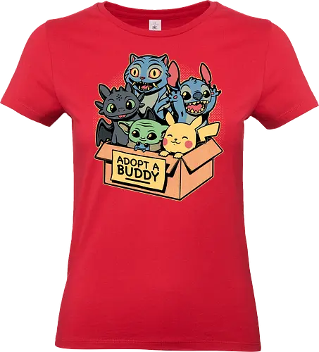 Adopt Geek Pet - Video Game, Game, Japanese, Korean, Tv Show, Animation, Tiger, Viking, Dragon, Cute, Pet, Animal, Adoption, Adopt, Pet Adoption, Buddy, Kpop, rat, extraterrestrial - Standard T-Shirt (Women)