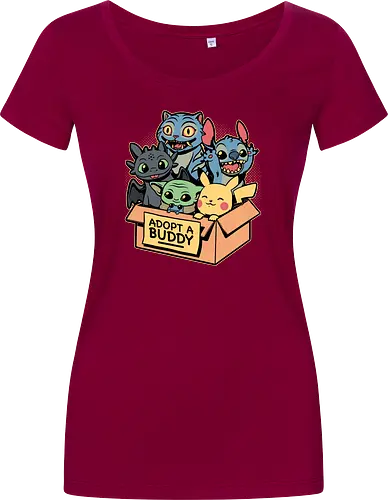 Adopt Geek Pet - Video Game, Game, Japanese, Korean, Tv Show, Animation, Tiger, Viking, Dragon, Cute, Pet, Animal, Adoption, Adopt, Pet Adoption, Buddy, Kpop, rat, extraterrestrial - Women T-Shirt