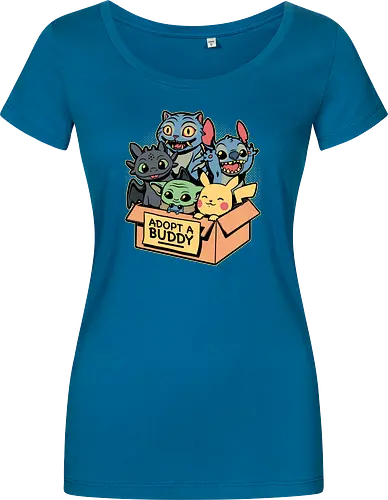 Adopt Geek Pet - Video Game, Game, Japanese, Korean, Tv Show, Animation, Tiger, Viking, Dragon, Cute, Pet, Animal, Adoption, Adopt, Pet Adoption, Buddy, Kpop, rat, extraterrestrial - Women T-Shirt