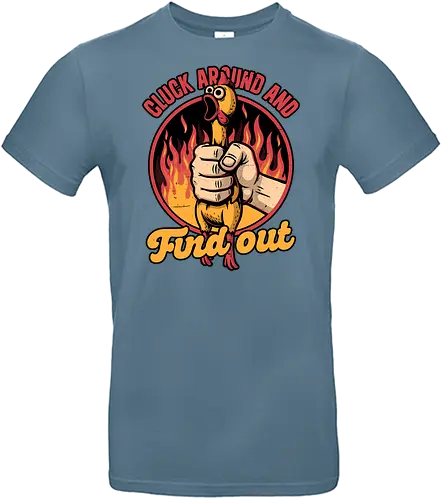 Chicken Quote Burn - Chicken, Everything Is Fine, I'm Fine, This Is Fine, It's Fine, Fire, Fun, Funny, Joke, Dad Joke, Toy, Meme, Internet, Find Out - Standard T-Shirt