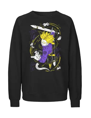 Future Trunks vs Frieza Mecha Ball - Dragon Z - Kawaii, Anime, Manga, Tokyo, Angry, Japanese Art, Aesthetic, Manga Style, Zylixzen, Aggressive, Gamer, Otaku, Gift, Cool - Fairtrade Sweatshirt