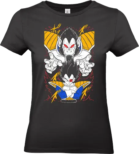 Vegeta and The Great Ape Oozaru Ball - Dragon Z - Kawaii, Anime, Manga, Tokyo, Angry, Japanese Art, Aesthetic, Manga Style, Zylixzen, Aggressive, Gamer, Otaku, Gift, Cool - Standard T-Shirt (Women)