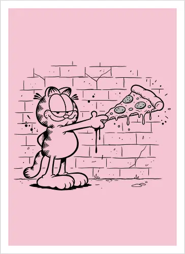 Graffiti Orange Cat's Slice