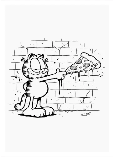 Graffiti Orange Cat's Slice