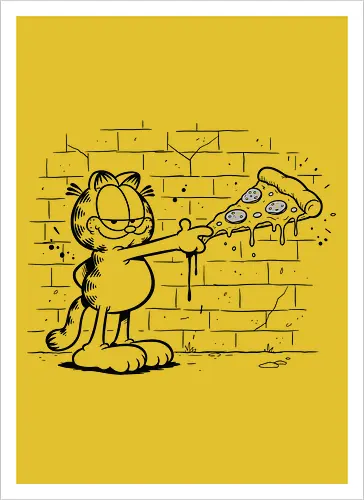 Graffiti Orange Cat's Slice