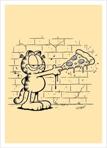 Graffiti Orange Cat's Slice